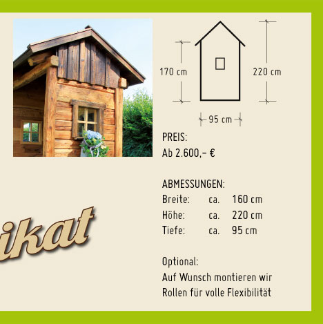 Jedes Häusl ein Unikat